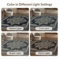 thumbnail image 7 of ODIKA 9'x12' Washable Area Rug Non-Shedding, Easy Care Farmhouse Symmetrical Motif Delicate Interlocking Desk Dining for Master Suite, California King, Under Bed, 7 of 7