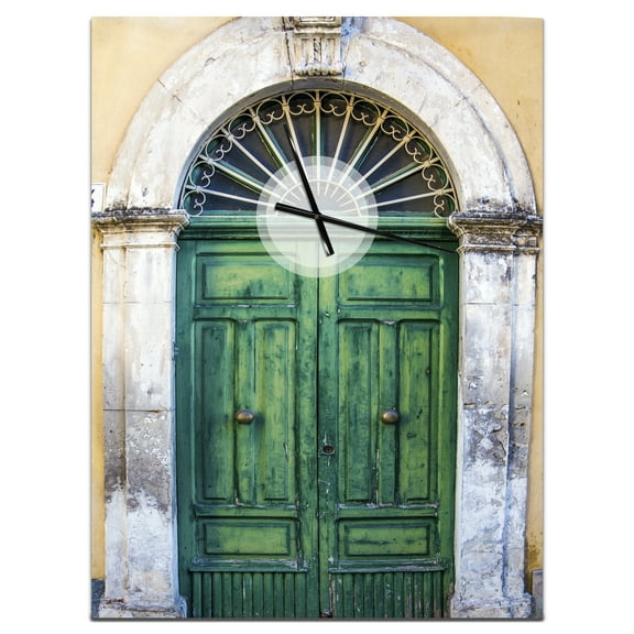 Designart 'Pattern with Mexican Symbols' Tropical wall clock