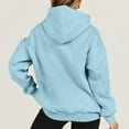 thumbnail image 5 of Xcmzpl Hoodies for Women Cute Color Block Hooded Sweatshirt Athletic Pullover Tops Comfort Long Sleeve Blouses Winter Fashion, 5 of 8