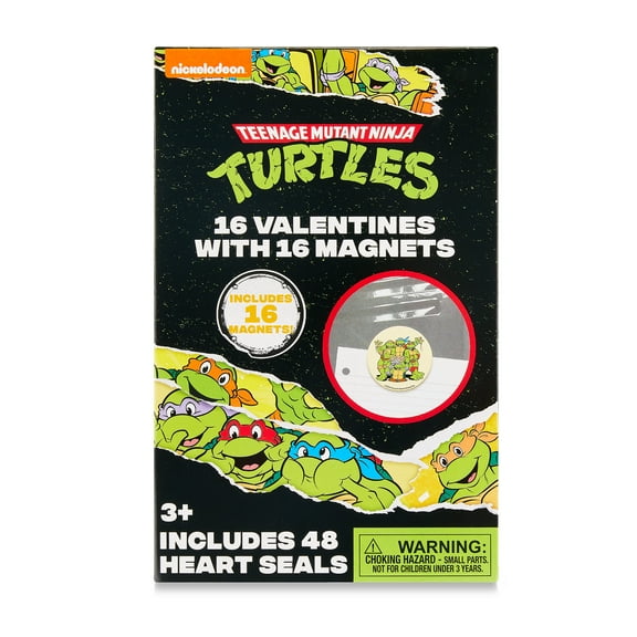 TMNT Valentine Exchange Cards, Valentine's Day, Bonus: Magnets, Paper, 16 Count