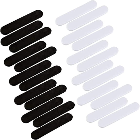 NOGIS 30 Pieces Hat Size Tape Hat Size Reducer Foam Reducing Tape Roll Self Adhesive for Hat Cap Black and White