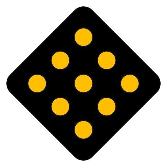 Lyle Hazard Marker Traffic Sign,18" x 18" OM1-2-18HA