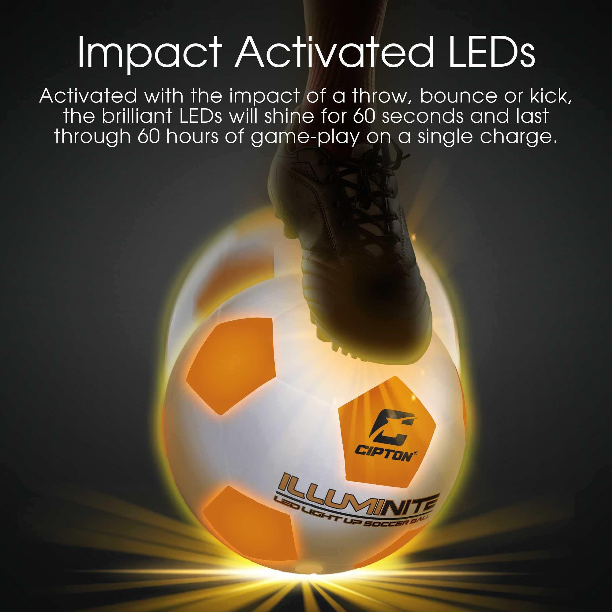 Cipton Illuminate LED Soccer Ball Size 5 Rechargeable photo 6