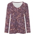 thumbnail image 4 of YMNXA Women's T Shirt Long Sleeve V Neck Shiny Sequins Elegant Comfortable Blouse Top For Casual Daily Wear,Pink,Xl, 4 of 4