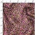 thumbnail image 2 of Soimoi Pink Moss Georgette Fabric Leopard Animal Skin Printed Fabric 1 Yard 42 Inch Wide, 2 of 6