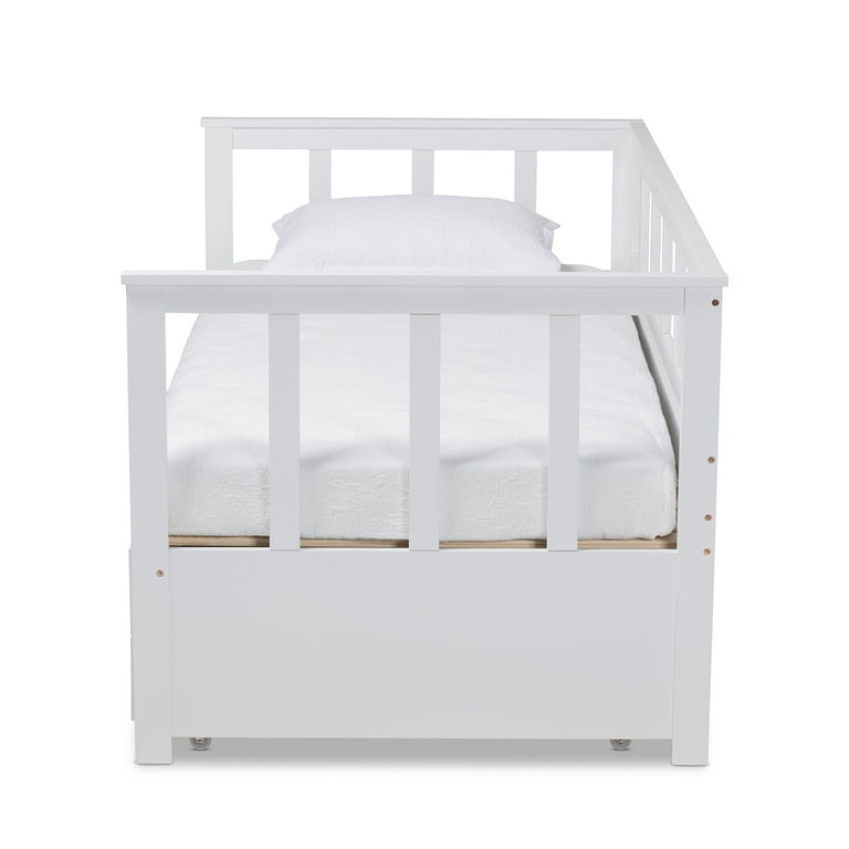 Baxton studio kendra modern and contemporary finished expandable sale twin size to king size daybed with storage drawers