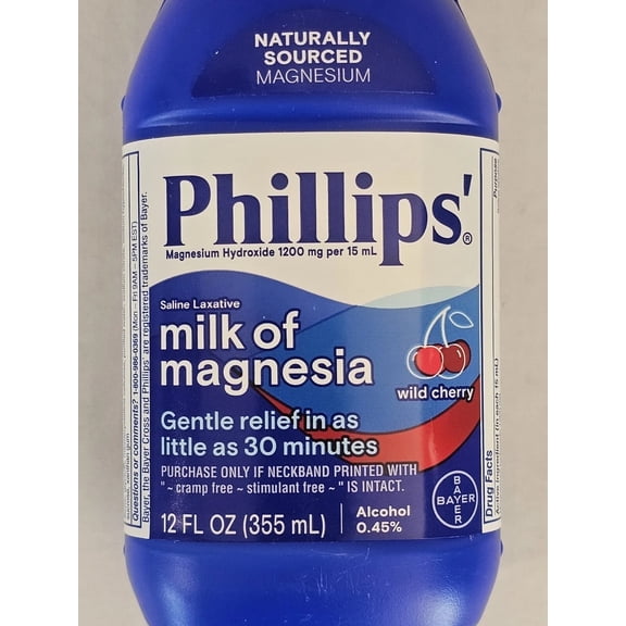 Phillips' Milk of Magnesia Wild Cherry 12 oz (Pack of 6)