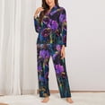 thumbnail image 2 of Rocae Starry Night Iris Field for Pajamas for Women Set Lounge Sets Women's Long-Sleeved Pj Set -Large, 2 of 7