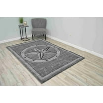 Premium Rug Design 1806 - 6'6"x6'6" Round, Grey