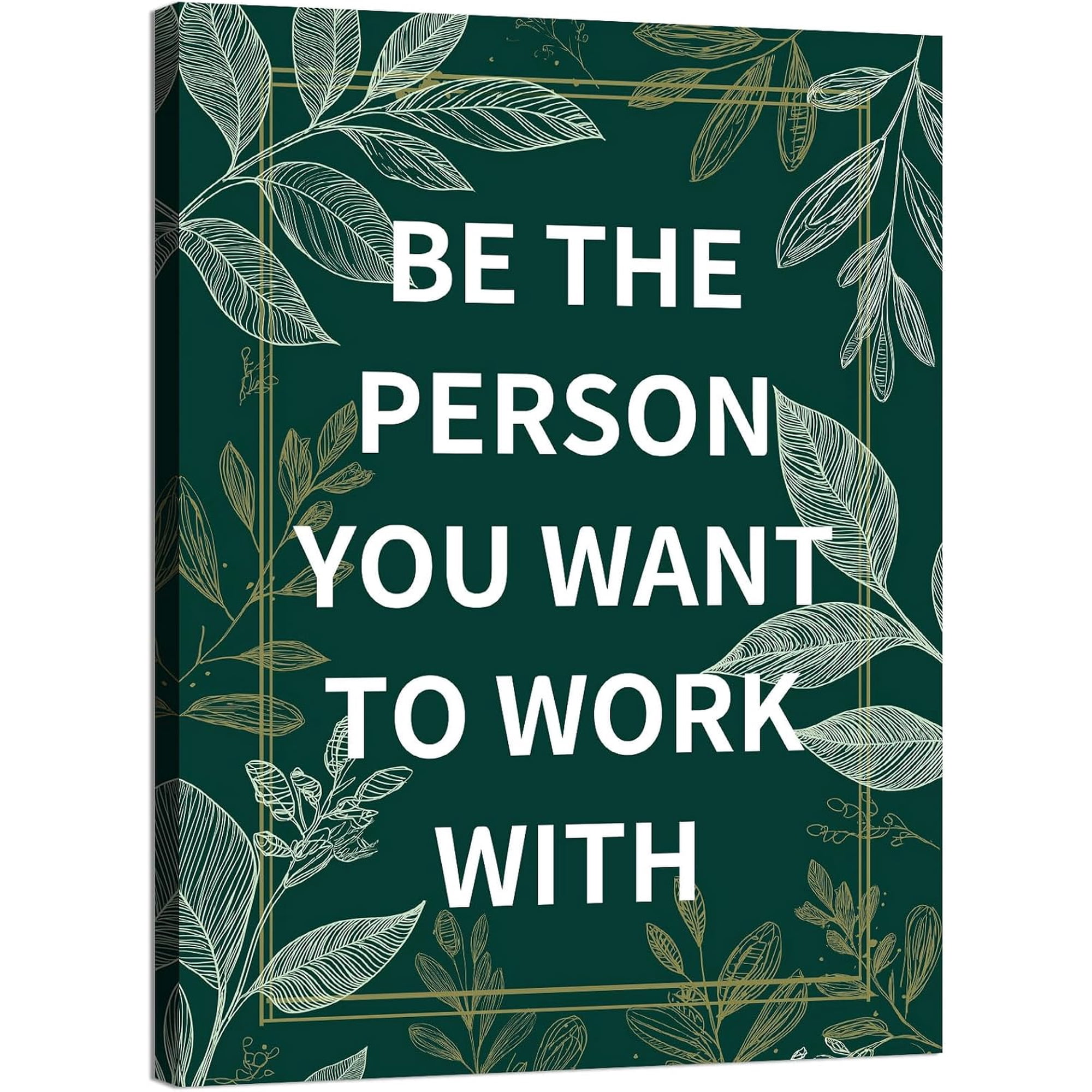 Motivational Wall Decor - Inspirational Workplace Quotes Canvas Wall Art, Office Decor with Positive Affirmation for Conference Room Reception Lobby, Ready to Hang(12x16 Inch)