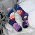 thumbnail image 5 of Disketp Planet Pastel Galaxy Unisex Crew Socks Lightweight Breathable Ventilation Ankle Socks, Mid-calf socks for Daily, 5 of 6