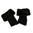 thumbnail image 1 of letairis Jambières Tricotées au Crochet pour Chaussettes Courtes Rétro Protection Poignets Bas pour Femmes Noir, 1 of 8