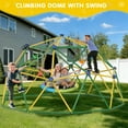 thumbnail image 4 of GIKPAL Climbing Dome, 10FT Dome Climber with Hammock & Swing Set for Kids Outdoor Play Equipment, Supports up to 1000lbs Jungle Gym, Anti-Rust, Easy Assembly,Yellow+Green, 4 of 10