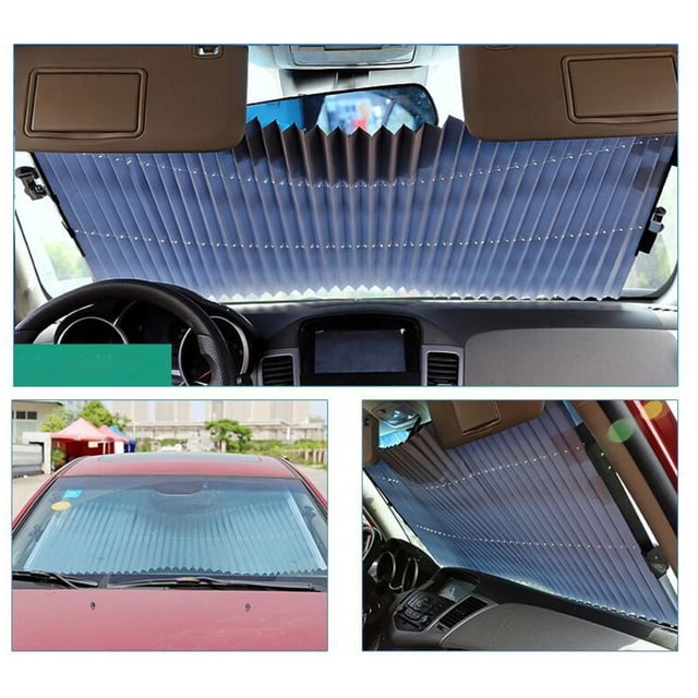 Parasol para parabrisas coche, visera repuesto con ventosas, parasol portátil para ventanas delanteras SUV.