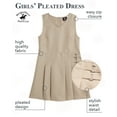 thumbnail image 2 of Beverly Hills Polo Club Girls' School Uniform Dress - Sleeveless Pleated Khaki & Navy Jumper Dress (4-16), 2 of 6