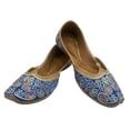 thumbnail image 4 of Ladies Blue Punjabi Jooti Jutti Ballerina Shoes Bridal Mojari Sandals US 6/ EURO 36, 4 of 5