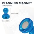 thumbnail image 2 of Medium Blue Acrylic Push Pin Magnet - 15mm dia x 21mm tall (1 Pack of 10), 2 of 4