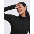 thumbnail image 4 of Pinspark Womens Running Workout Jackes Full Zip Slim Fit Athletic Tops with Pockets Comfy Breathable Yoga Sports Track Jackets, 4 of 8