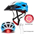 thumbnail image 2 of Wosthever Casco de ciclismo con luces Bicicletas de carretera de montaña Advertencia de carga Sombrero de seguridad Bicicleta Escalada Gorras de Ciclismo Azul blanco METRO, 2 of 6