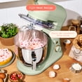 thumbnail image 4 of Beautiful 6 Qt Tilt-Head Stand Mixer with Dough Hook, Flat Beater, Balloon Whisk, Pastry Beater & Slicer/Shredder Set, Sage Green by Drew Barrymore, 4 of 17