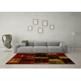 thumbnail image 3 of Ahgly Company Indoor Square Patchwork Yellow Transitional Area Rugs, 4' Square, 3 of 4