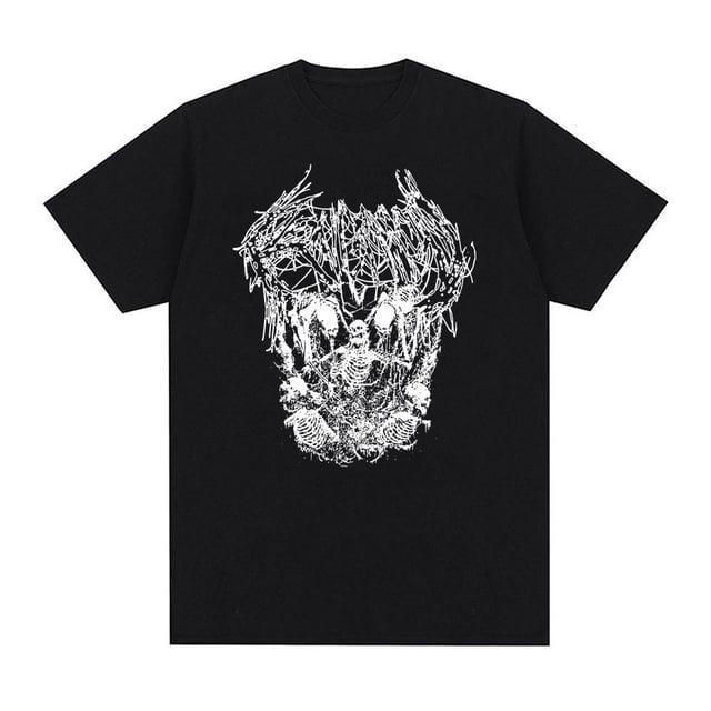 Camiseta de rapero Ken Carson Opium Merch Tour para hombre, Playboi Carti Ken Carson AGC Album, camiseta de gran tamaño de Hip Hop, ropa de calleT-S1514-Black