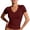 264#Wine, variant on Basic Womens V Neck Short Sleeve T Shirt Slim Fit Tees Summer Y2k Going Out Fitted Tops Tight Shirts Purple Pink S