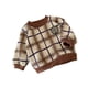 thumbnail image 3 of Suéter para niño pequeño, transpirable, fácil de combinar, cuello redondo, jersey para bebé niño Marrón claro, 3 of 9