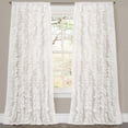 thumbnail image 1 of Gracewood Hollow  Quist White Ruffled Curtain Panel, 1 of 3