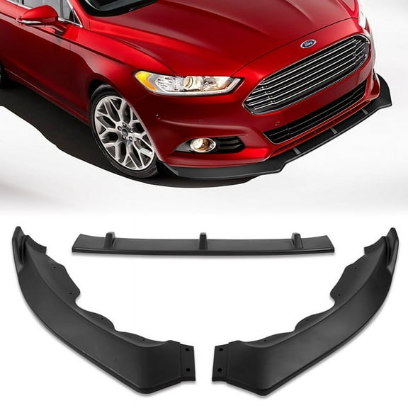 For 2013-2016 Ford Fusion Mondeo Matt Black Front Bumper Body Kit Spoiler Lip
