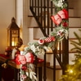 thumbnail image 3 of Valery Madelyn 6 ft Pre-Lit Christmas Garland Red White Lighted Garland with Striped Bow & Red Candy & Ornament Perfect for Wedding Valentine's Day Party Window Table Decoration, 3 of 8