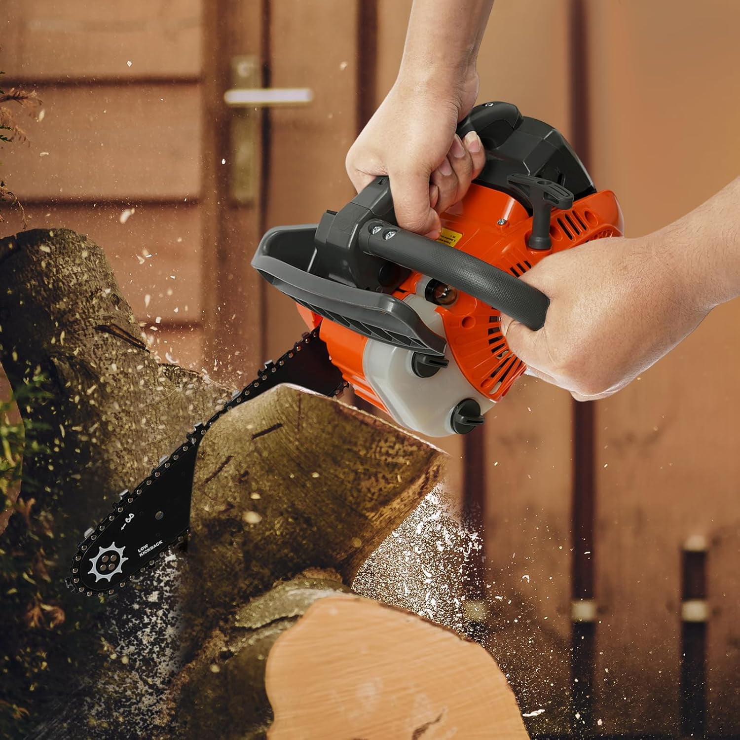 Miumaeov Top Handle Chainsaw 2-Stroke Engine Chainsaw High-Performance Wood Cutting Tool for Tree Pruning and Garden Maintenance