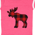 thumbnail image 4 of Inktastic Moose Silhouette Plaid Boys or Girls Baby Bodysuit, 4 of 5