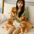 thumbnail image 3 of HYDa 23/28cm Lion Plush Toy Fully Filled Lovely Soft Animal Doll Sofa Decor Accompany Toy Photography Props Stuffed Wild Animal Simulation Lion Doll Ornament Kids Toy Gift, 3 of 8