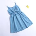 thumbnail image 4 of Matching Mommy and Daughter  Vest Dress Italian Strap Pocket Button Dress Outfits, 4 of 8