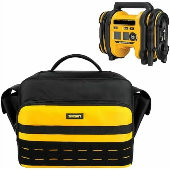 Air Compressor Bag Compatible with DEWALT 20V Max Tire Inflator (DCC020IB), Portable Inflator Case Compatible with DEWALT Cordless Tools and Battery Pack,Black (Bag Only)
