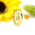 thumbnail image 5 of 7MM Comfort Fit Tungsten Carbide Wedding Band High Polish Domed Gold Tone Ring (7 to 15), 5 of 5