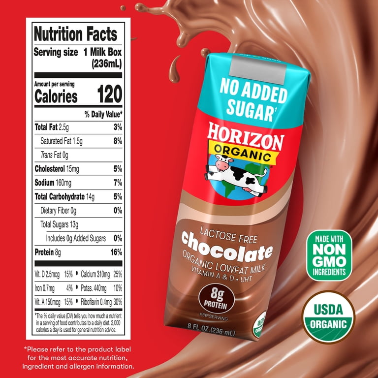Horizon Organic Shelf Stable Lactose Free No Added Sugar 1% Lowfat