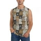 thumbnail image 1 of Fotbe Cartoon Bear Men's Camiseta sin Mangas Estampada para Hombres, Playera Casual para Gimnasio, Entrenamiento, Playa-Large, 1 of 7