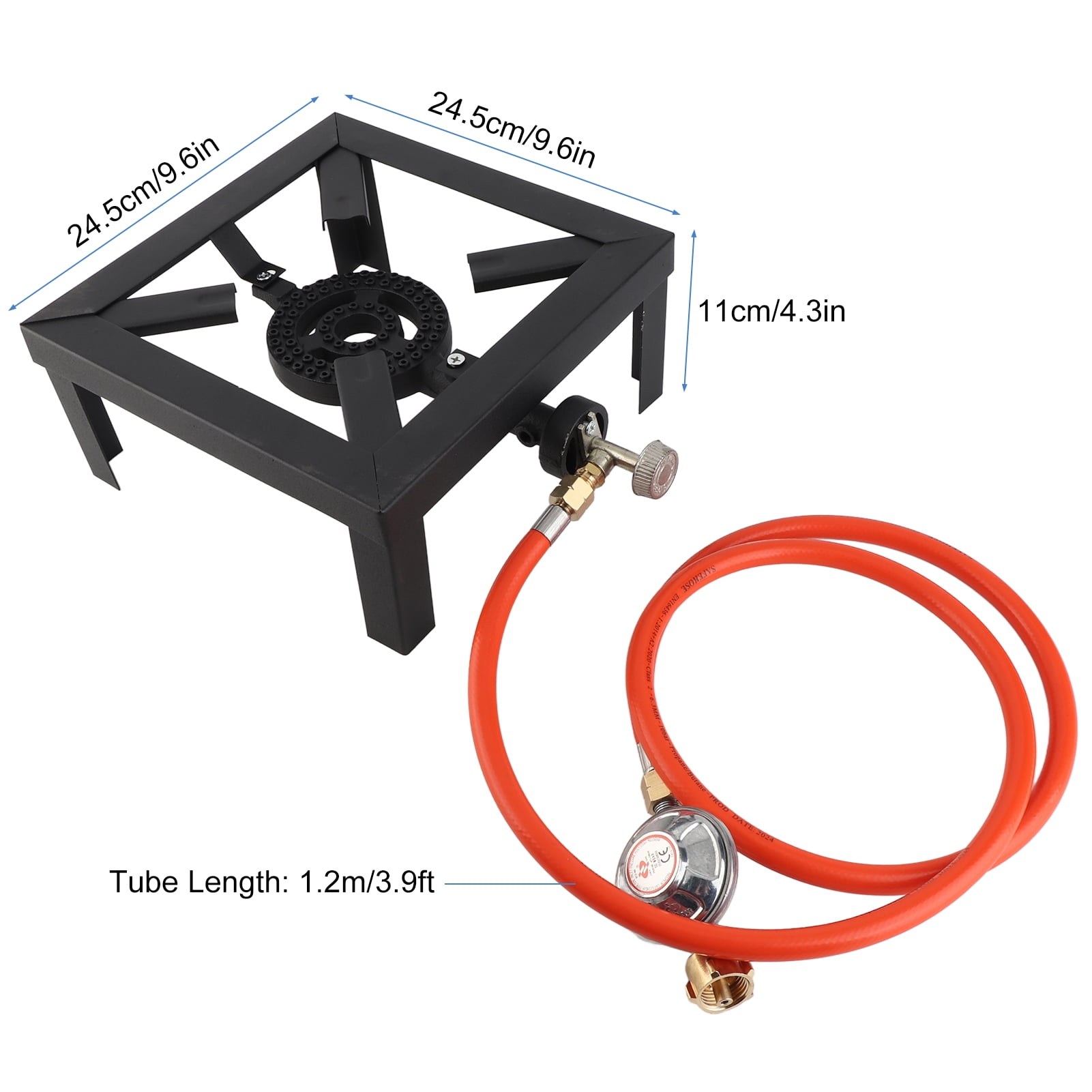 Portable 8KW Gas Boiling Ring Cast Iron Stove Large LPG Stove Outdoor Cooker Iron Frame Portable Fire Control Stove