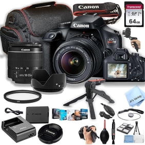 Canon Rebel T100 / EOS 4000D DSLR Camera with EF-S 18-55mm Zoom Lens, 18MP, 64GB Memory and More (International Version)
