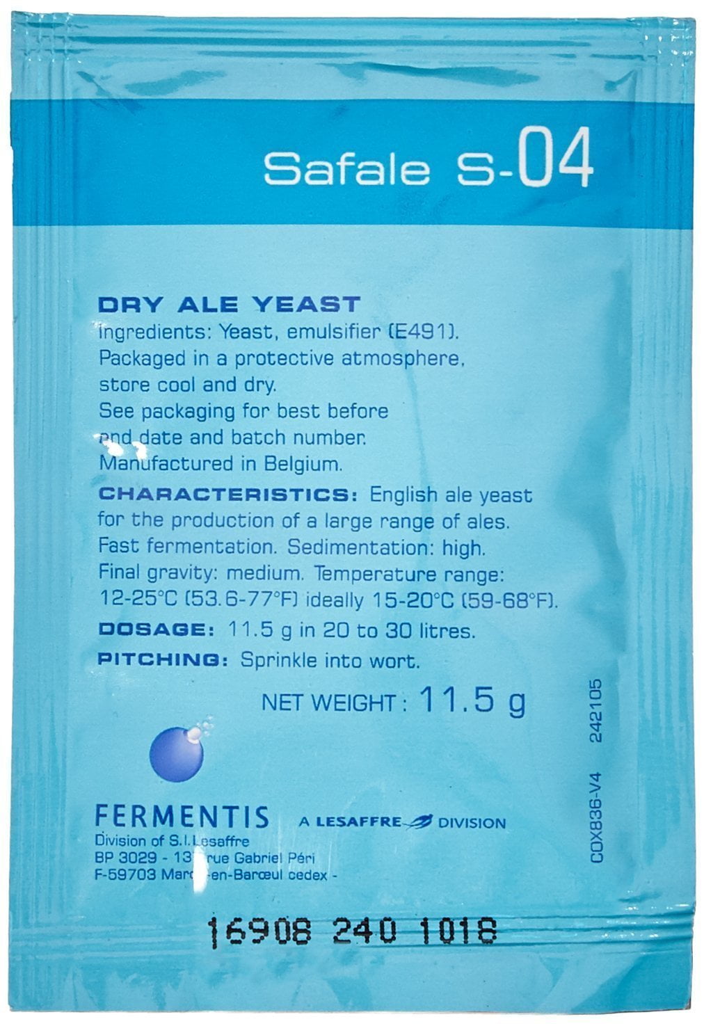Safale S-04 Dry Yeast - 11.5g