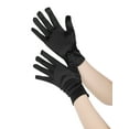 thumbnail image 4 of Guantes de satén de color sólido INSPIRE CHIC de dedo completo, longitud de muñeca, guantes cortos para mujeres, negros, talla única, 4 of 6