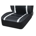 thumbnail image 6 of Auto Drive 2 Piece Checker Diamond Car Seat Cover Premium Leather Black, Universal Fit - 2102SC035, 6 of 9