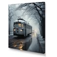 thumbnail image 2 of Designart "Wintry Train Scene" Train Wall Art Living Room, 2 of 7