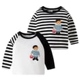 thumbnail image 5 of KARLSITEK Fall Boys Long Sleeve Cartoon Tops Tees Shirt Round Striped Cotton T-Shirt Casual Clothes for 2T-10T, 5 of 5