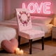 thumbnail image 5 of Funda para silla de comedor rosa | Funda elástica de poliéster con hebilla elástica | Protector lavable para silla de día, ideal para el hogar, la oficina y la mesa, 5 of 6