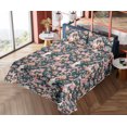 thumbnail image 4 of Ambesonne Cactus Flowers Fitted & Flat Sheet with Shams 4 Pcs Set, Modern Desert Floral, Queen, Dark Teal Pale Pink, 4 of 5