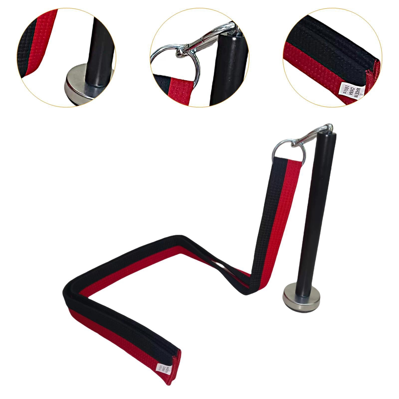 Baoblaze Arm Wrestling Training Strap Heavy Duty Hand Grip for Exercises Black and Red Strap