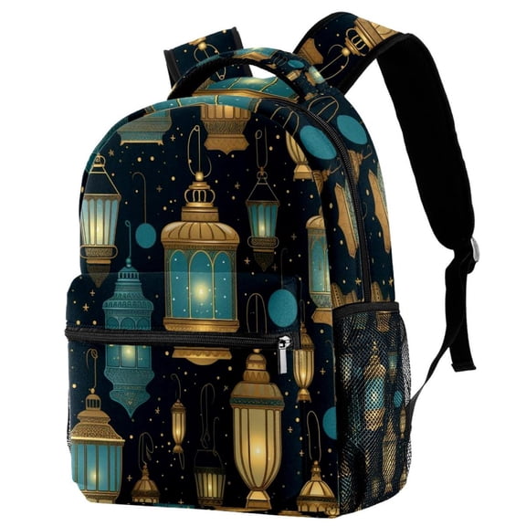 Lightweight Backpack Retro Lantern School Bag Travel Laptop Daypack for Men Women Casual Rucksack